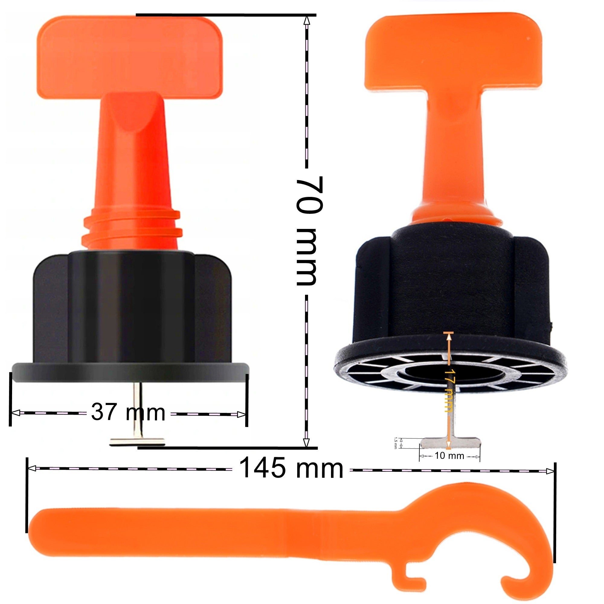 System do poziomowania płytek TA4221 100 szt. 1