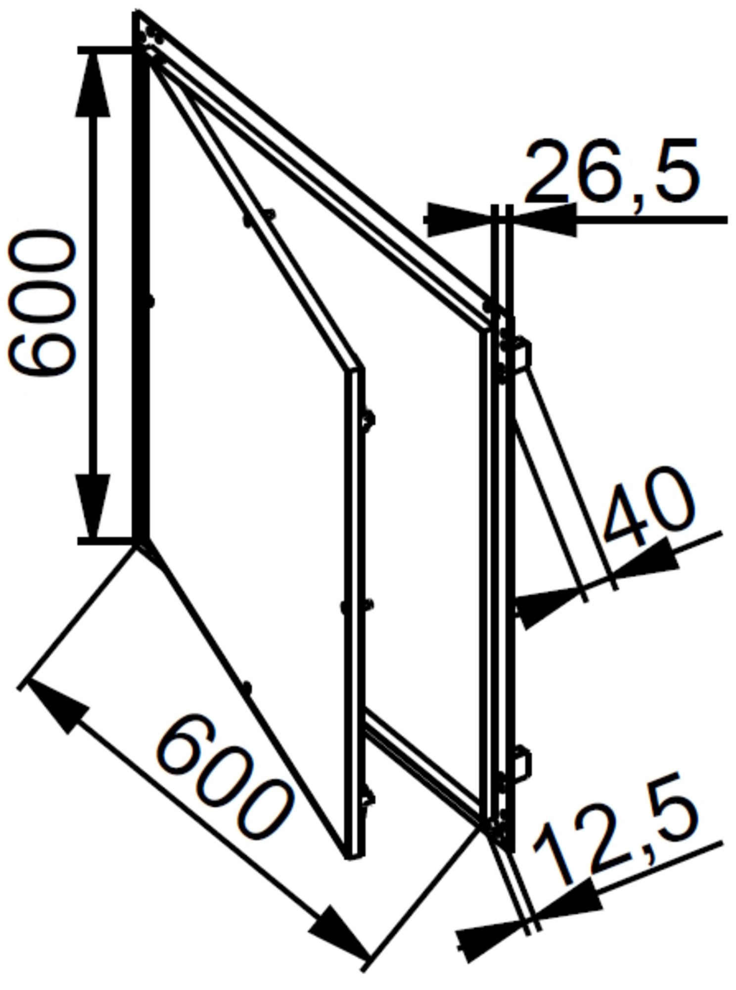 Klapa rewizyjna 60x60x1.25 1