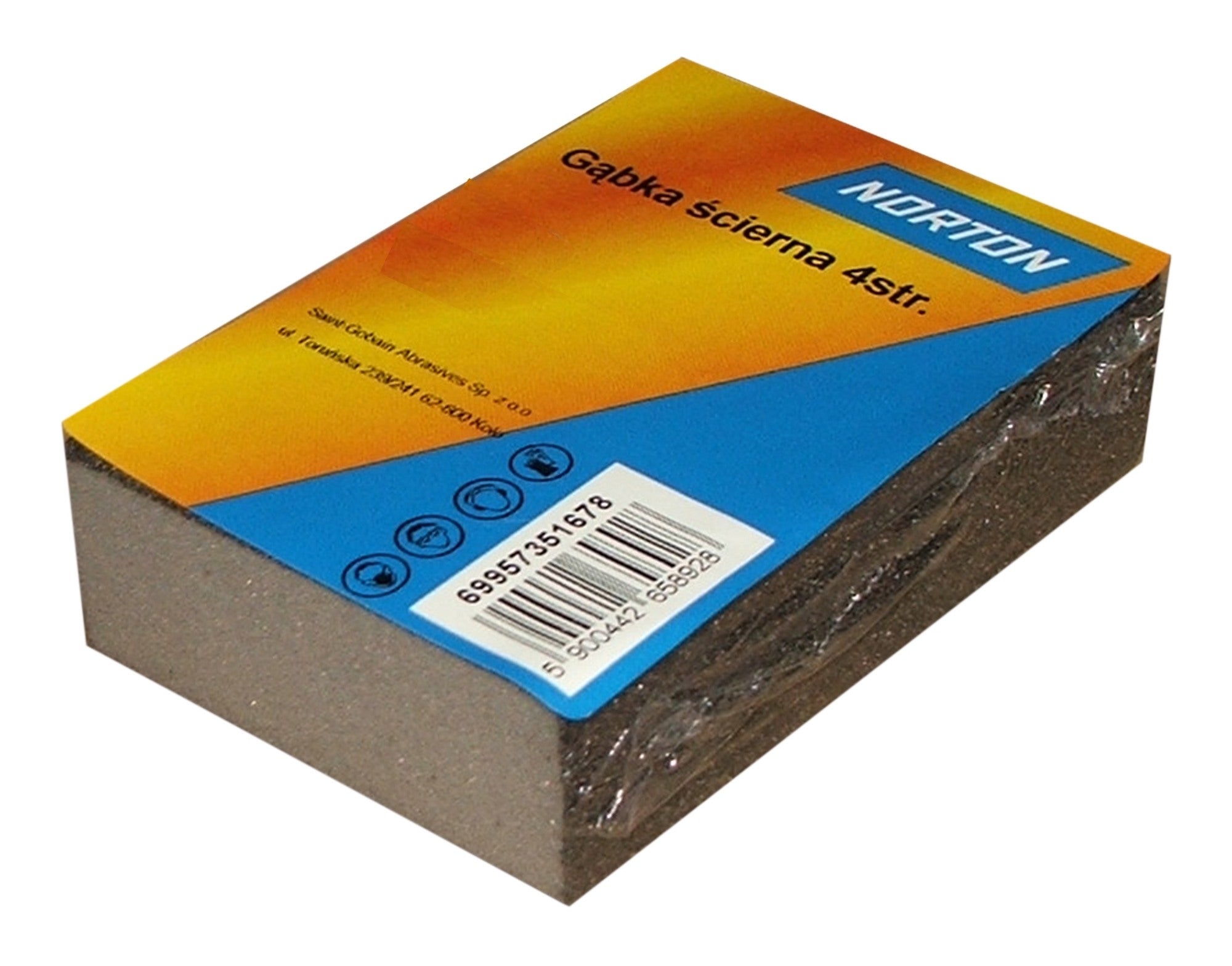 Gąbka ścierna 4-stronna 100x68,5x27 mm P180 0