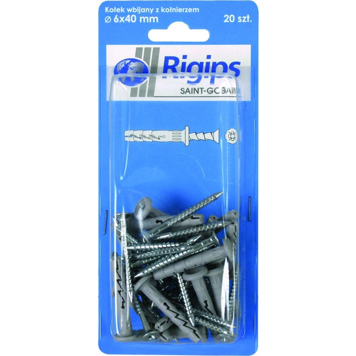 Kołek wbijany Rigips 6x40 mm 20 szt