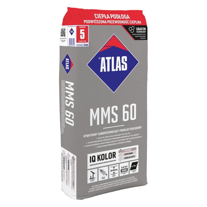 Podkład podłogowy Atlas MMS 60, CA-C20-F4 25 kg, samopoziomujący, 20-60 mm