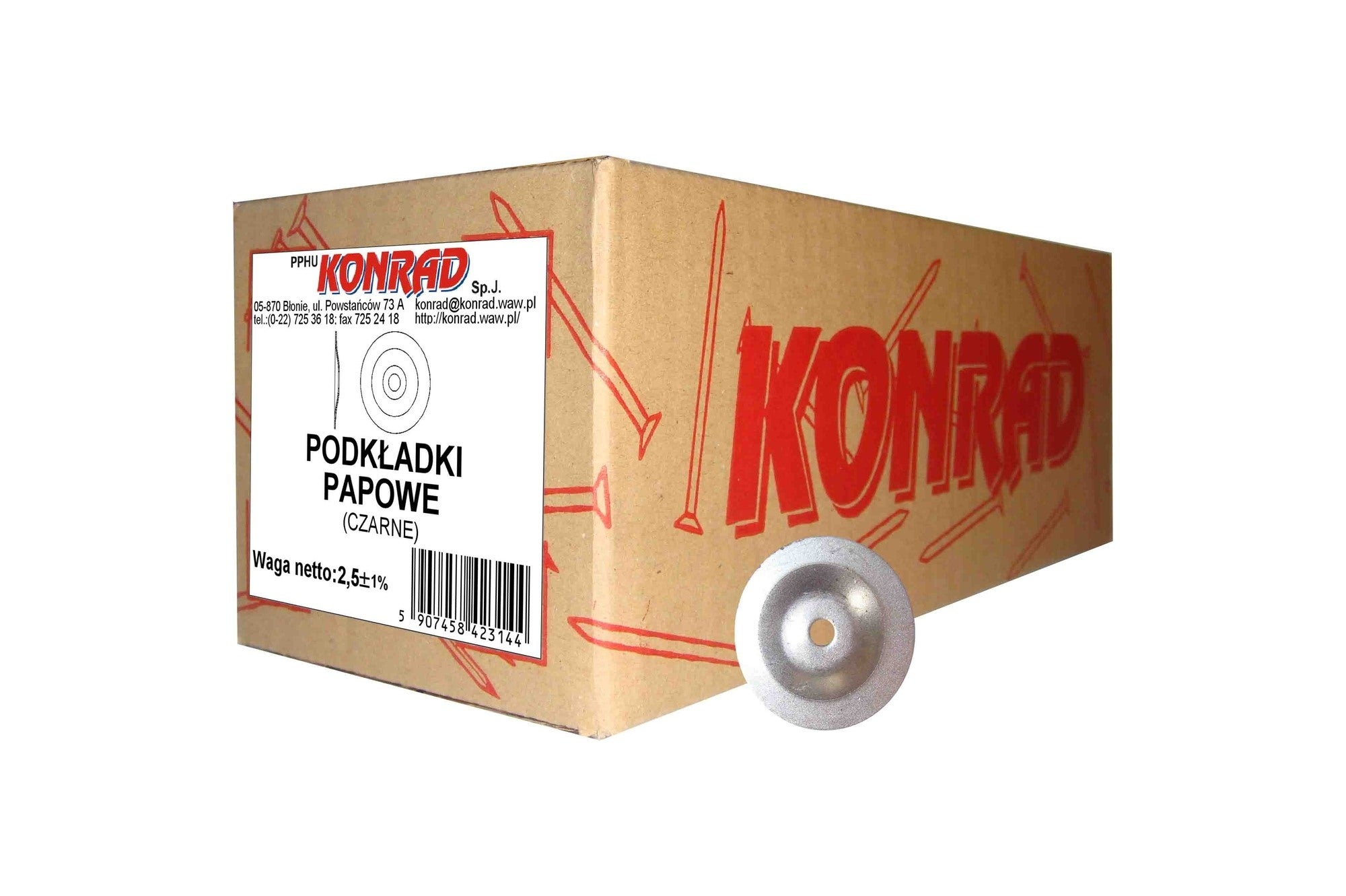 Podkładki papowe ocynkowane czarna stal 4.0x28 mm