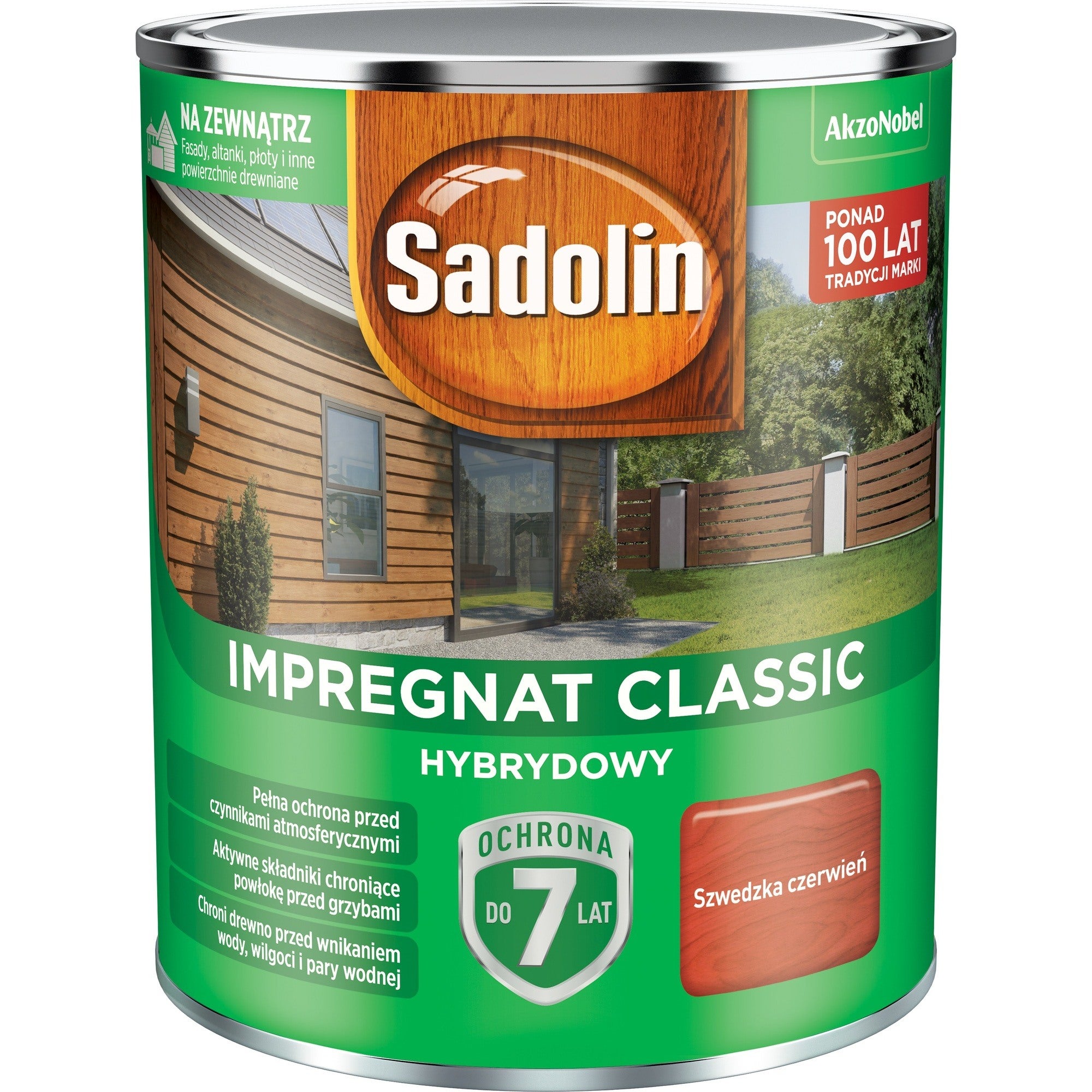 Impregnat hybrydowy Sadolin Classic szwedzka czerwień 0,75l