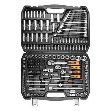 Zestaw kluczy nasadowych 1/2", 3/8", 1/4" 10-216 NEO, 216 szt. 2