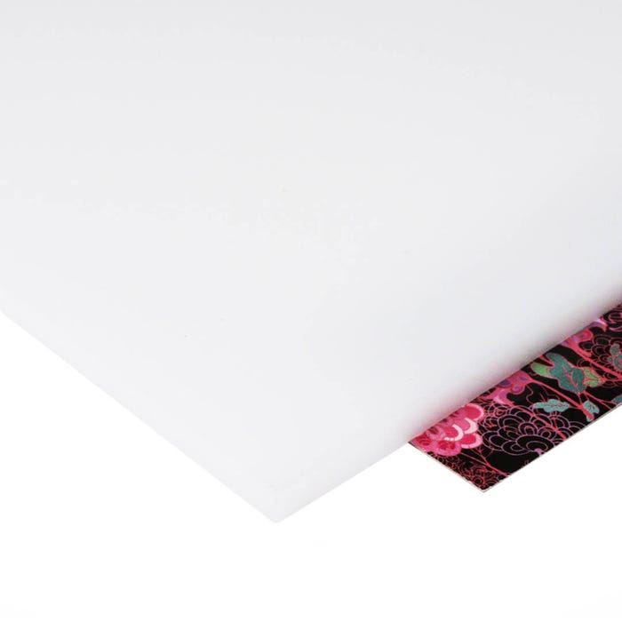 Szkło syntetyczne gładkie mleczne 50x50 cm, grubość 4 mm