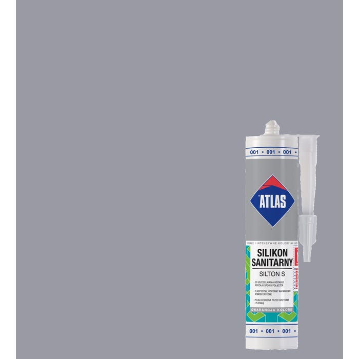 Silikon sanitarny Atlas 034 jasnoszary 280 ml