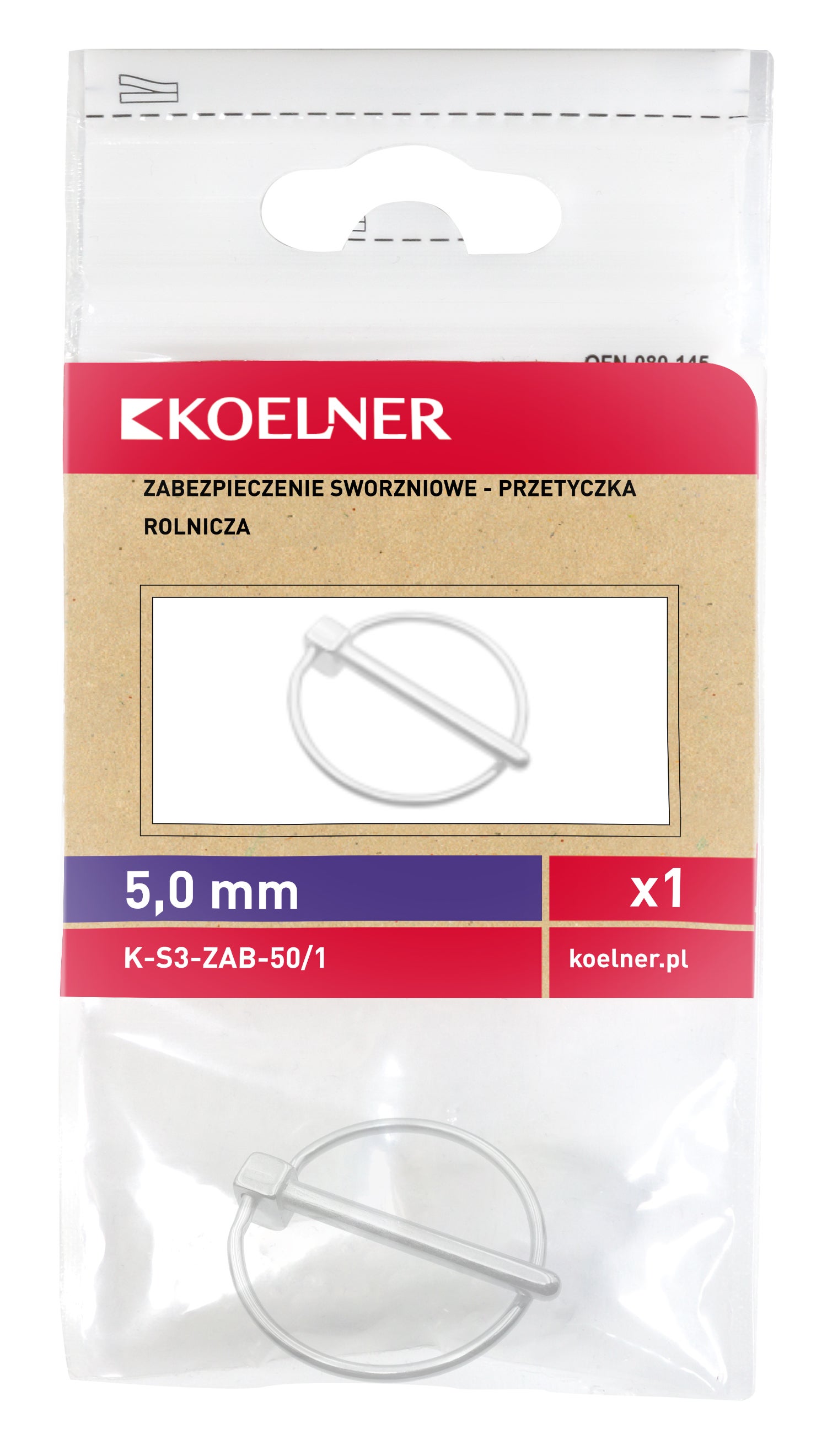 Zabezpieczenie sworzniowe - przetyczka rolnicza 5.0 mm 1