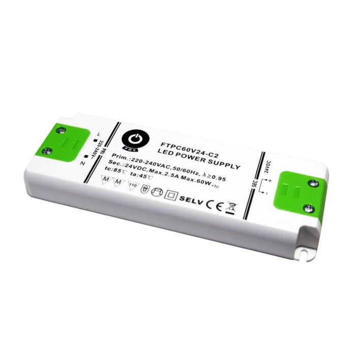 Zasilacz LED 60W 24V IP20 niski slim