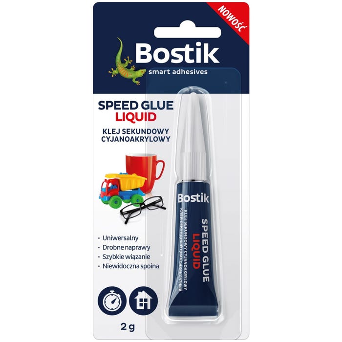 Klej sekundowy cyjanoakrylowy Bostik Speed Glue Liquid 2g