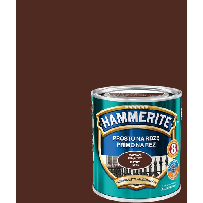 Farba antykorozyjna Hammerite brązowy mat 0,7l