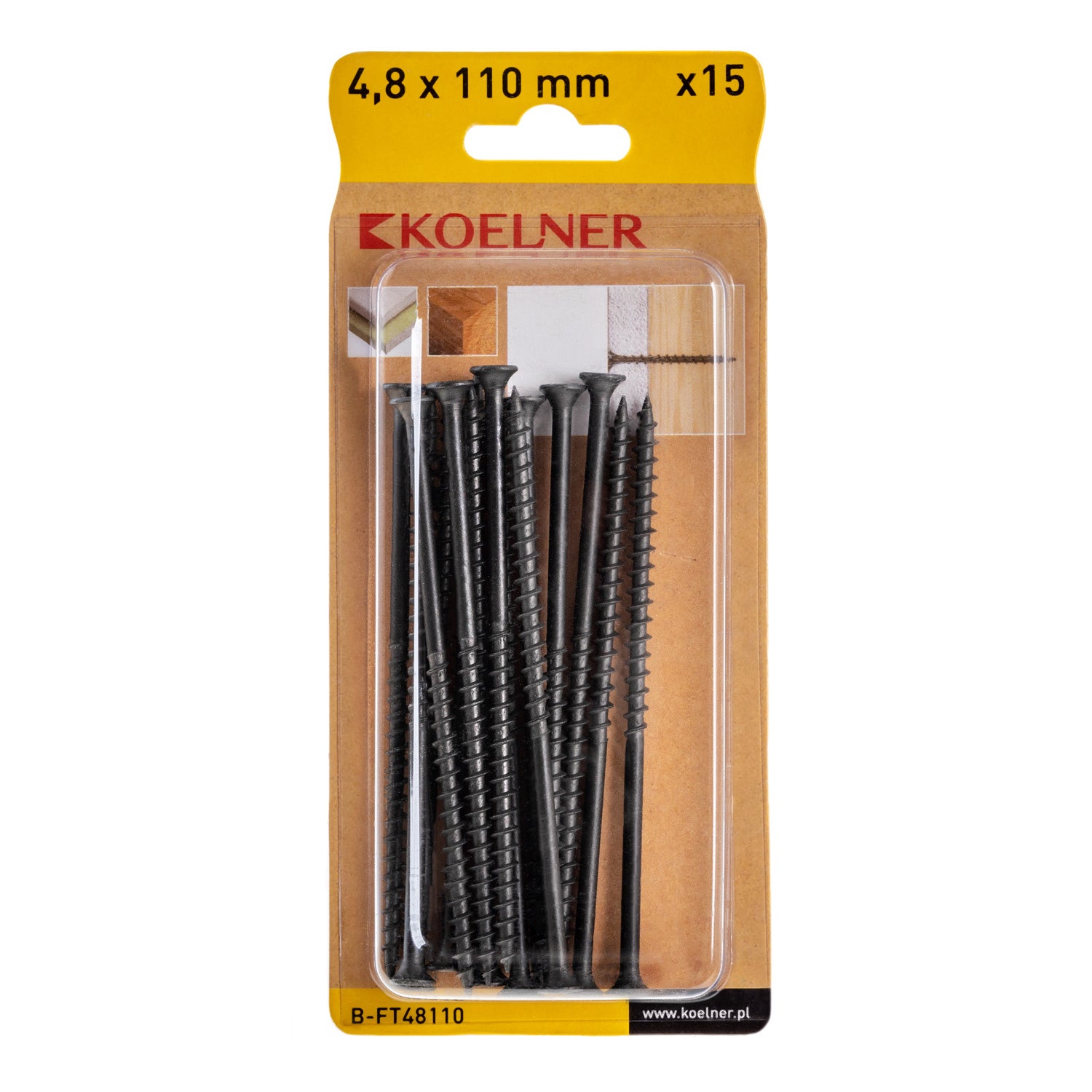 Wkręt do płyt G/K 4.8x110 mm z gwintem do drewna (15 szt.) 1
