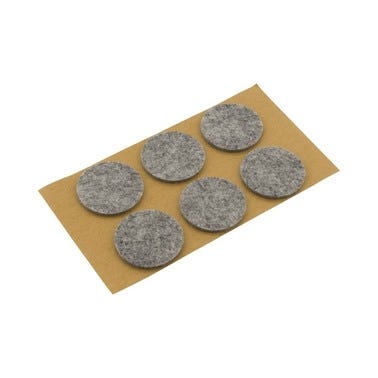 Podkładki filcowe samoprzylepne szare fi 40 mm (6 szt.)
