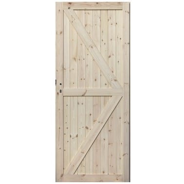 Skrzydło pełne Loft 2 60 prawe sosna surowa