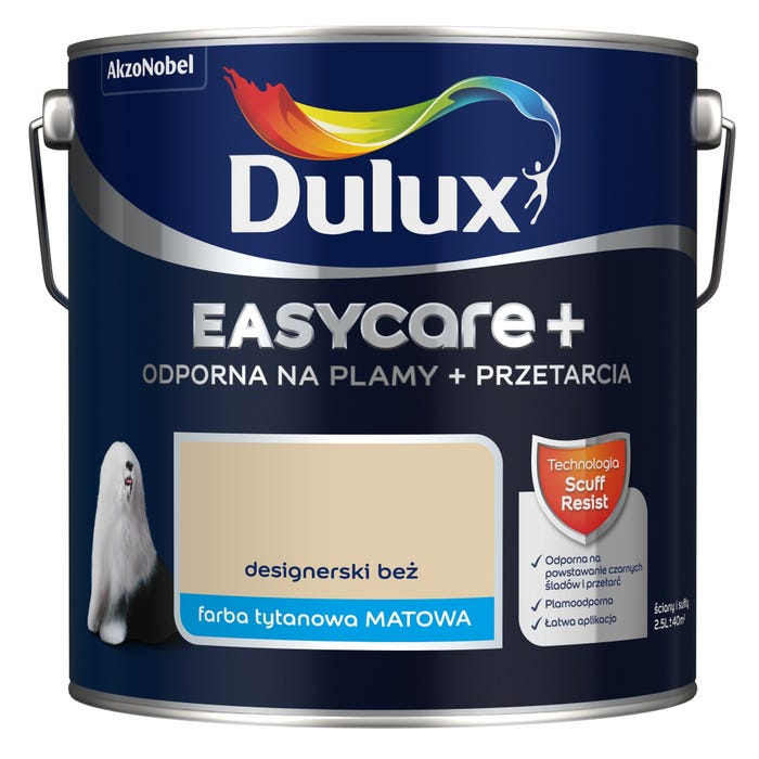 Farba Dulux EasyCare + designerski beż 2,5l