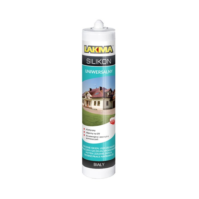 Silikon uniwersalny Lakm biały 280ml