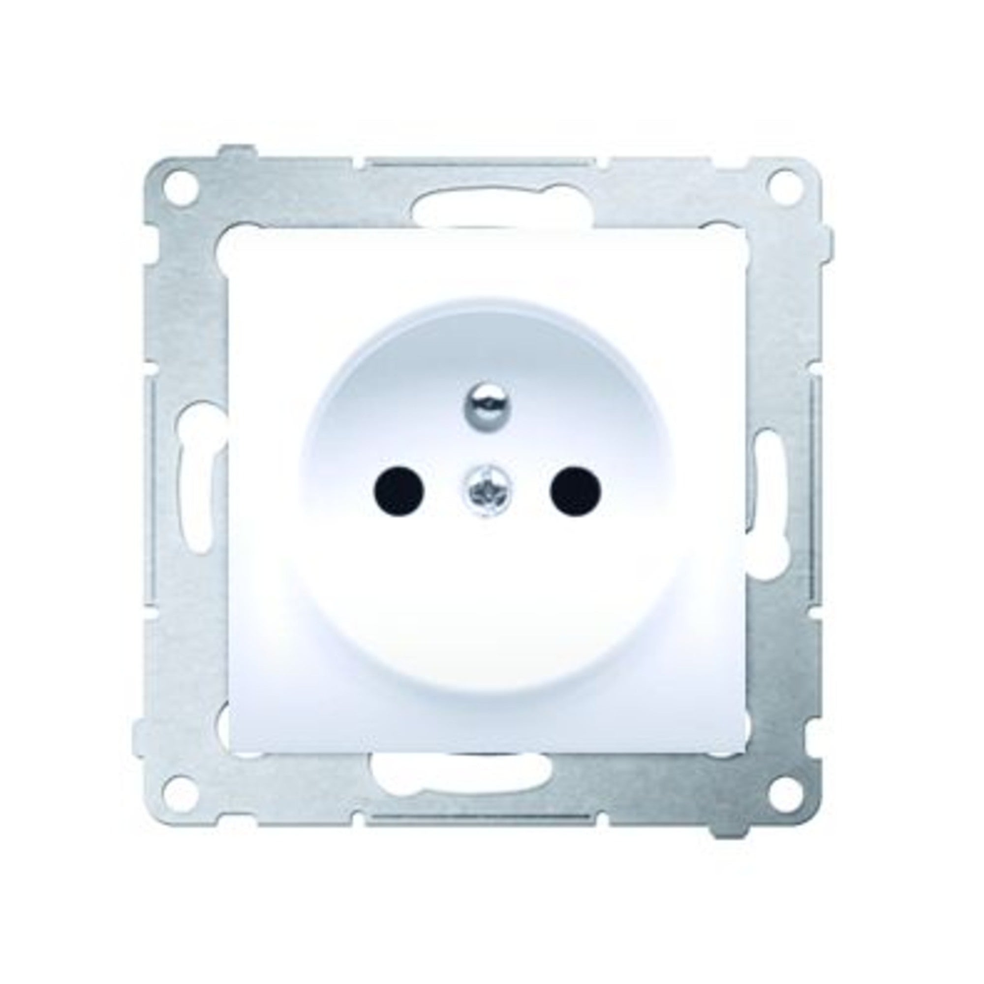  Simon 54 biały gniazdo pojedyncze 2P+Z 1