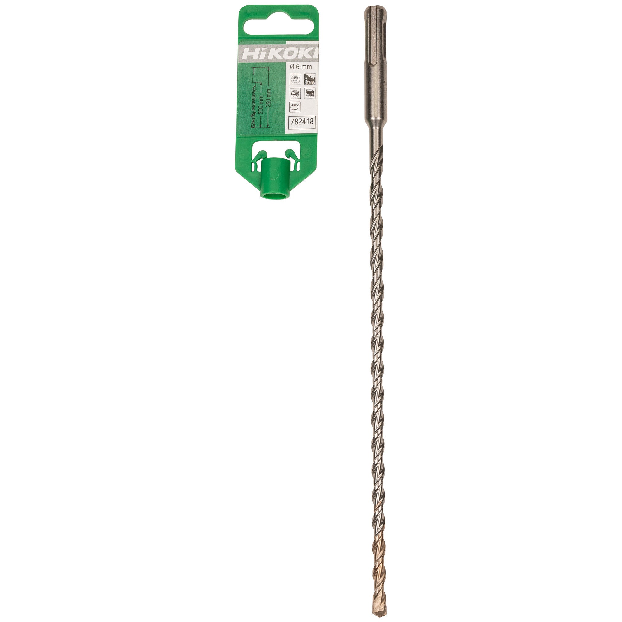 Wiertło do betonu 2-ostrzowe SDS-Plus 6x260 mm Hikoki 1