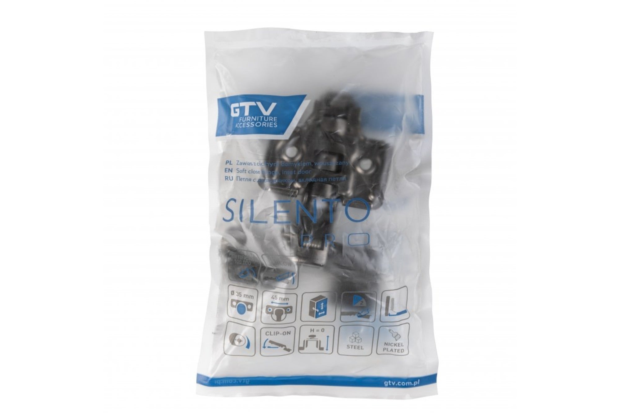 Zawias meblowy wpuszczany 35 mm czarny 