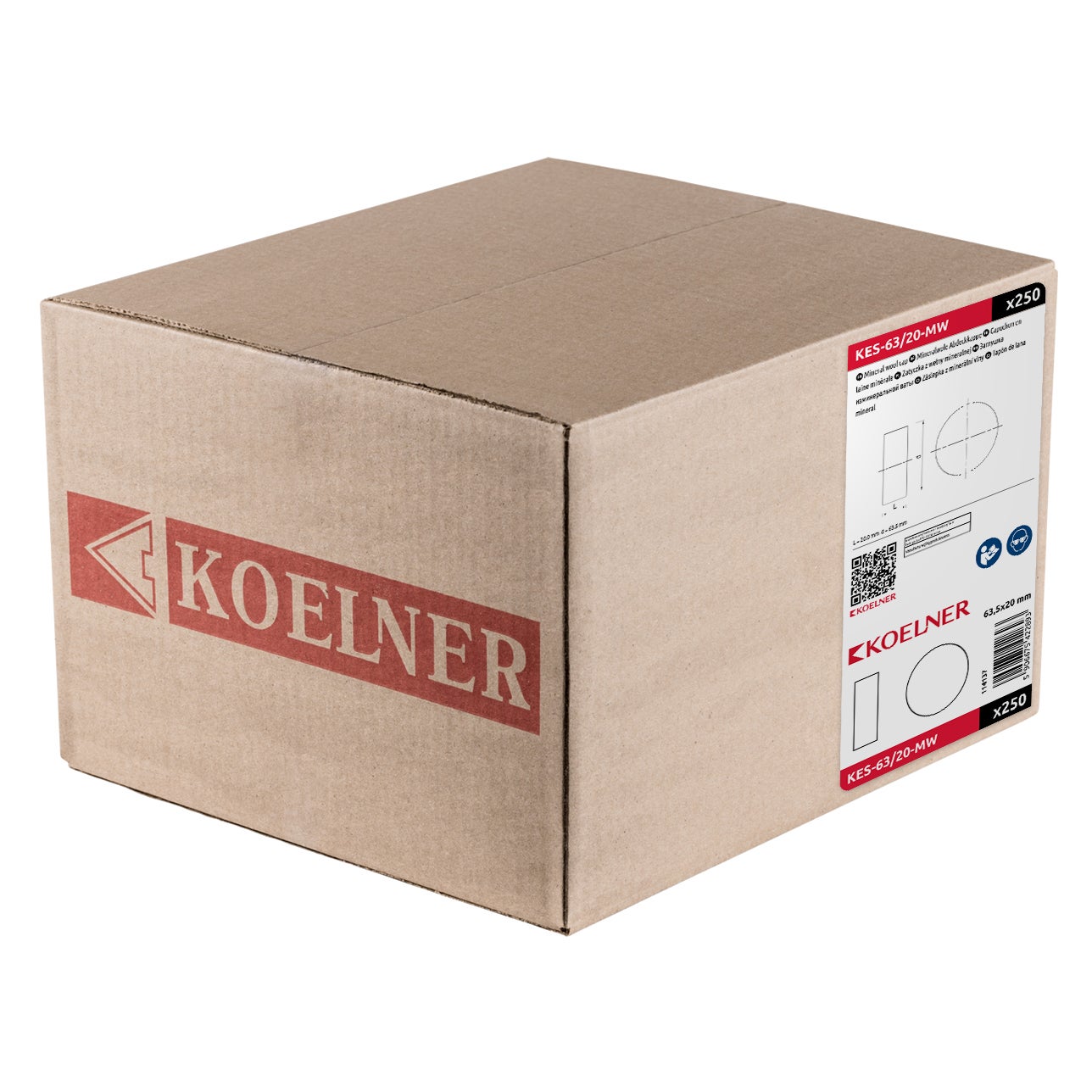 Zatyczka z wełny mineralnej EPS 63/20 mm  1