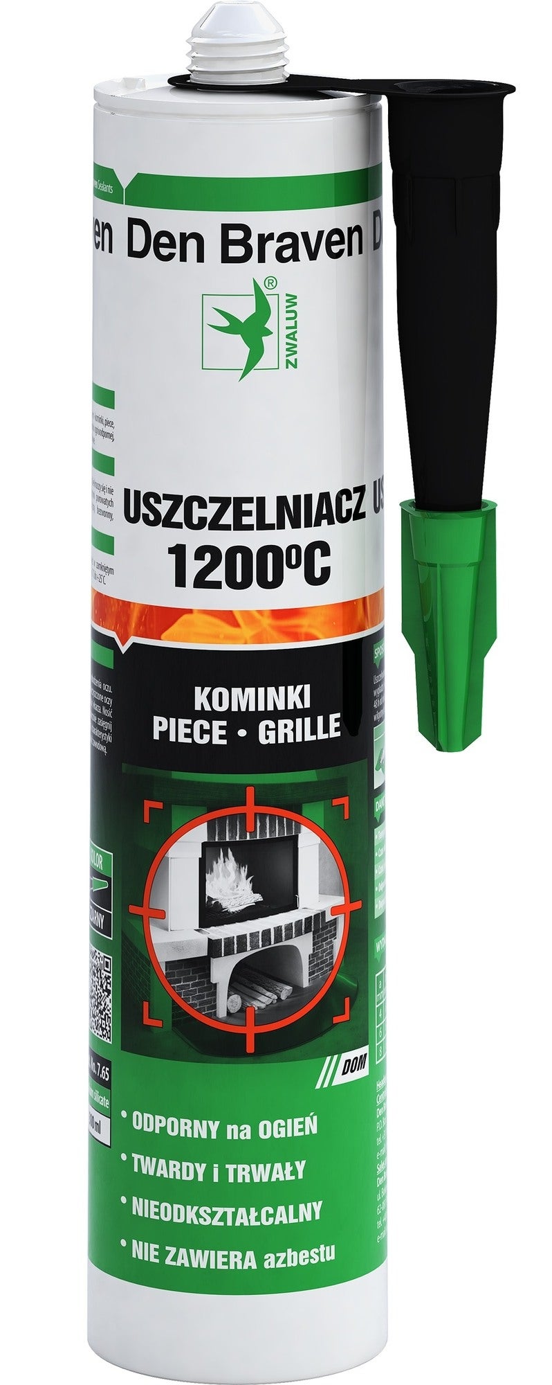 Silikon ognioodporny 1200°C czarny 0