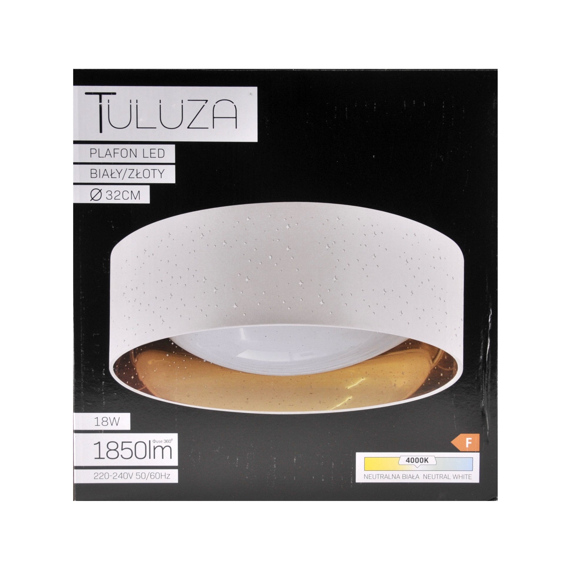 Plafon LED Tuluza 18W 1850lm, biało-złoty 4