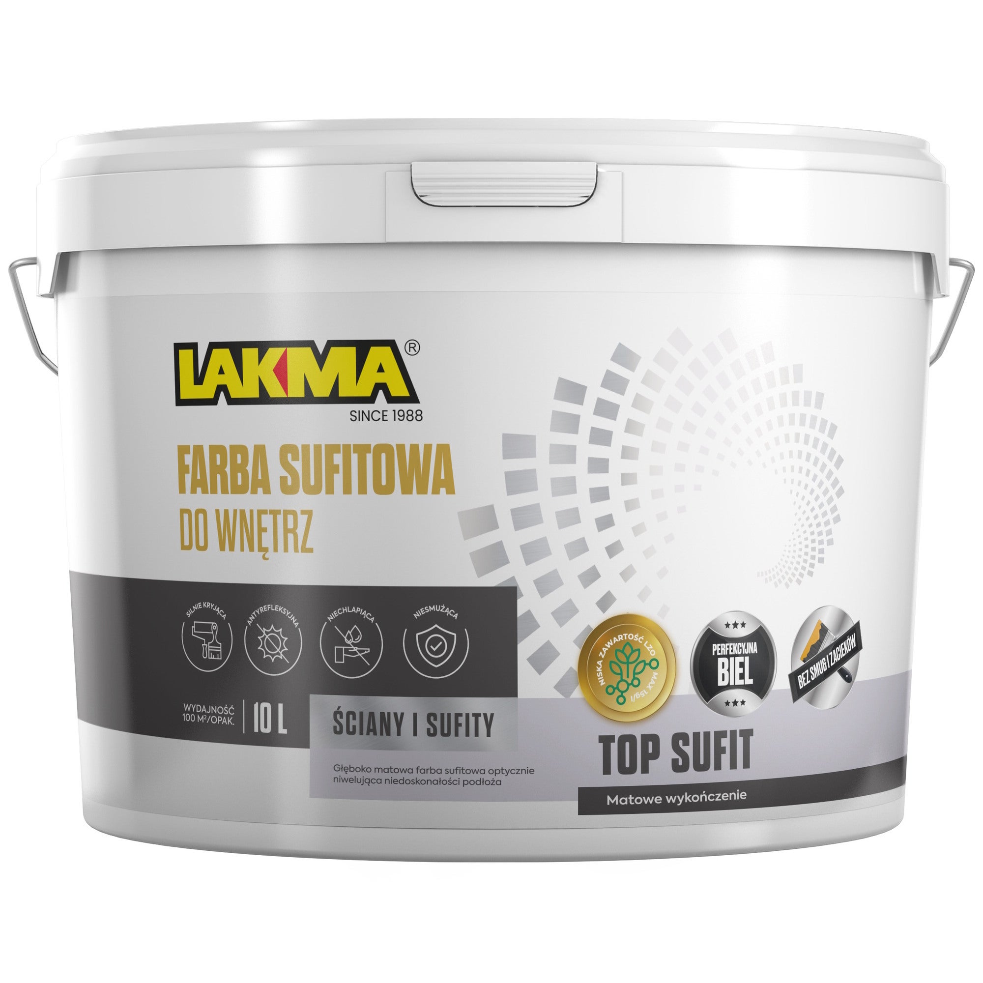 Lakma top sufit farba matowa biała 10l
