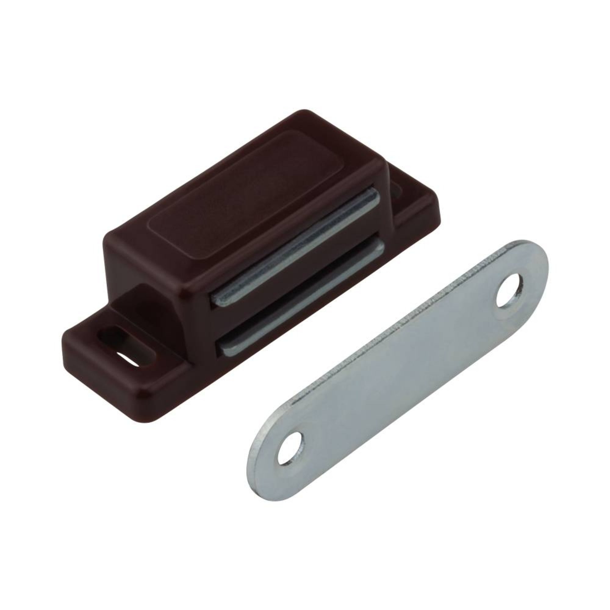 Zatrzask meblowy magnetyczny 45x15 mm brązowy 