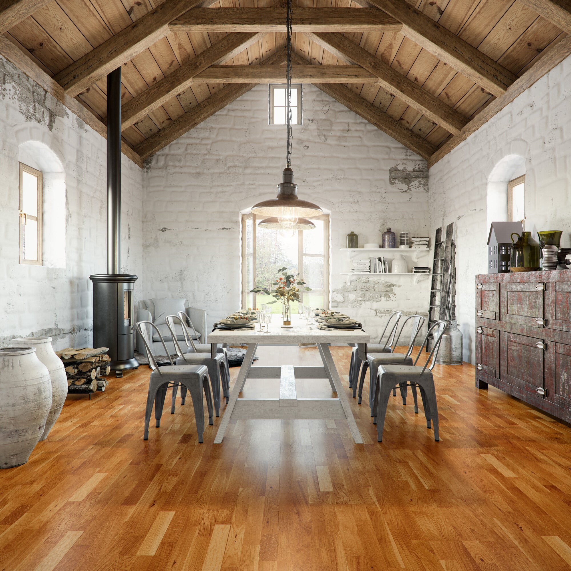 Deska podłogowa Dąb Gold 3-warstw. 3-lam. lakier op.1,58m2 2