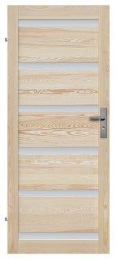 Skrzydło pokojowe Genewa 60 lewe sosna surowa