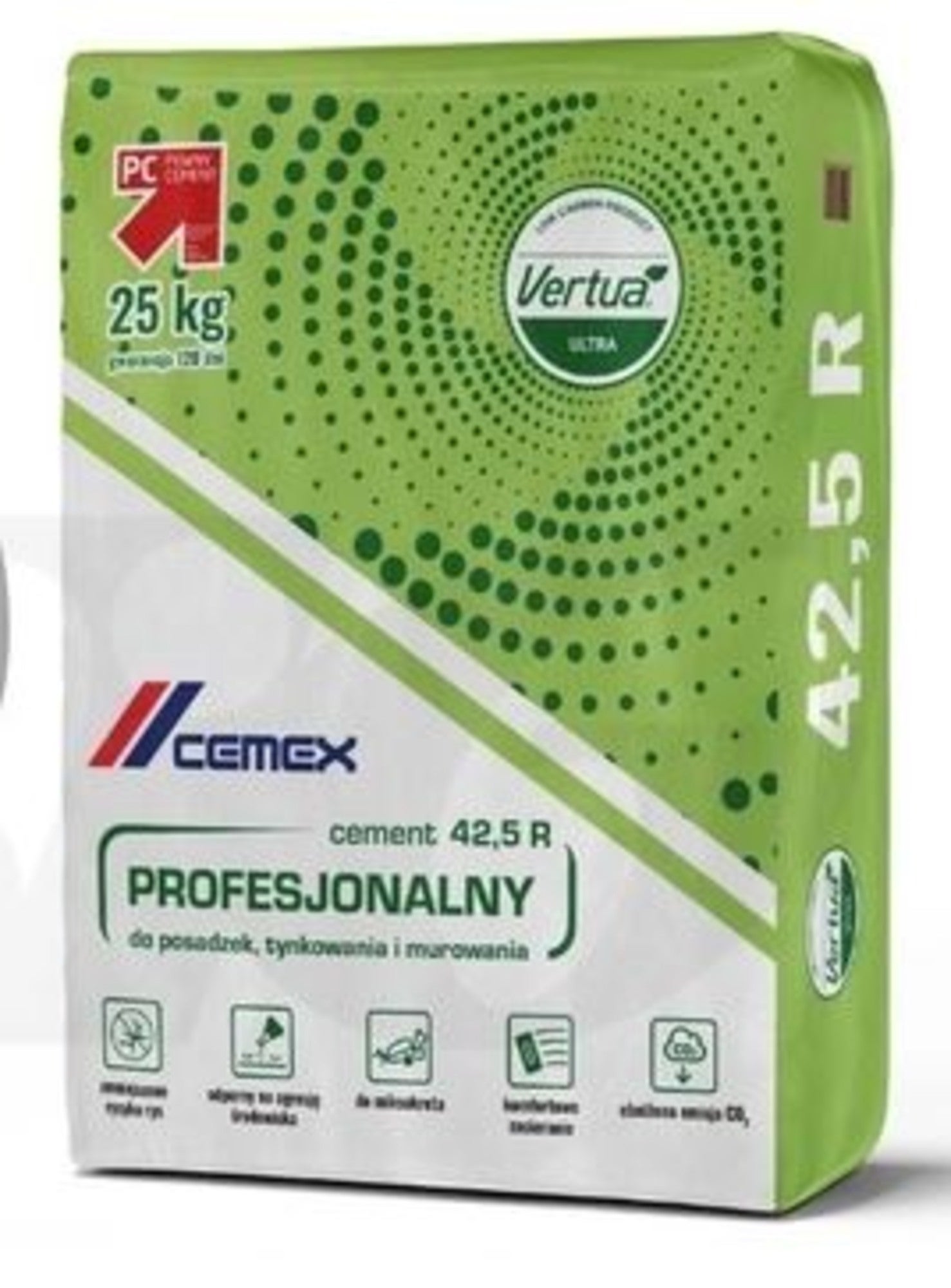 Cement portlandzki Cemex Vertua Ultra CEM II 42,5R 25 kg 0