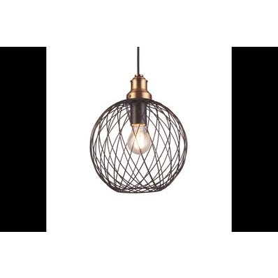 Oprawa sufitowa VIELA 1 1x E27, czarny, średnica 25cm, materiał metal
