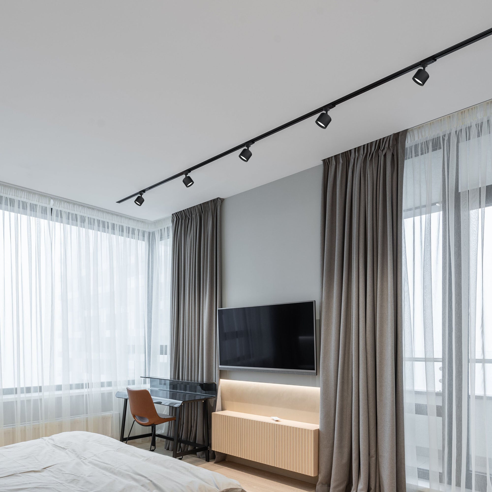 1-fazowa oprawa na szynoprzewód SPF17C-B 1x30W GX53 czarna 1