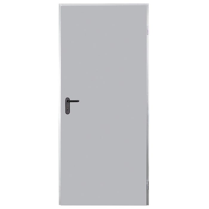 Drzwi techniczne Zk 80 cm, prawe, naturalny ocynk, powierzchnia niemalowana