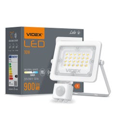 Naświetlacz LED 10W 900 lm IP65 5000K biały czujnik ruchu PIR obracalny 3