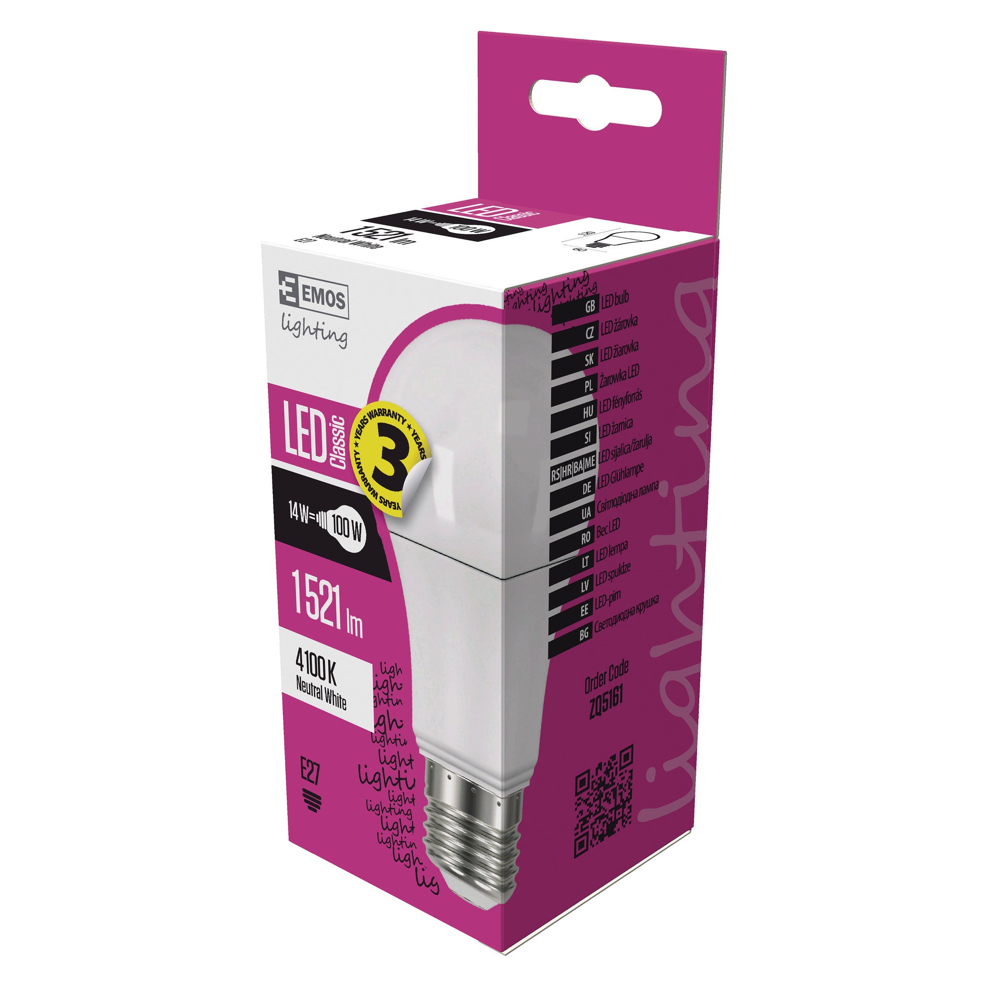 Żarówka LED E27 A60 13W 1521lm 4000K