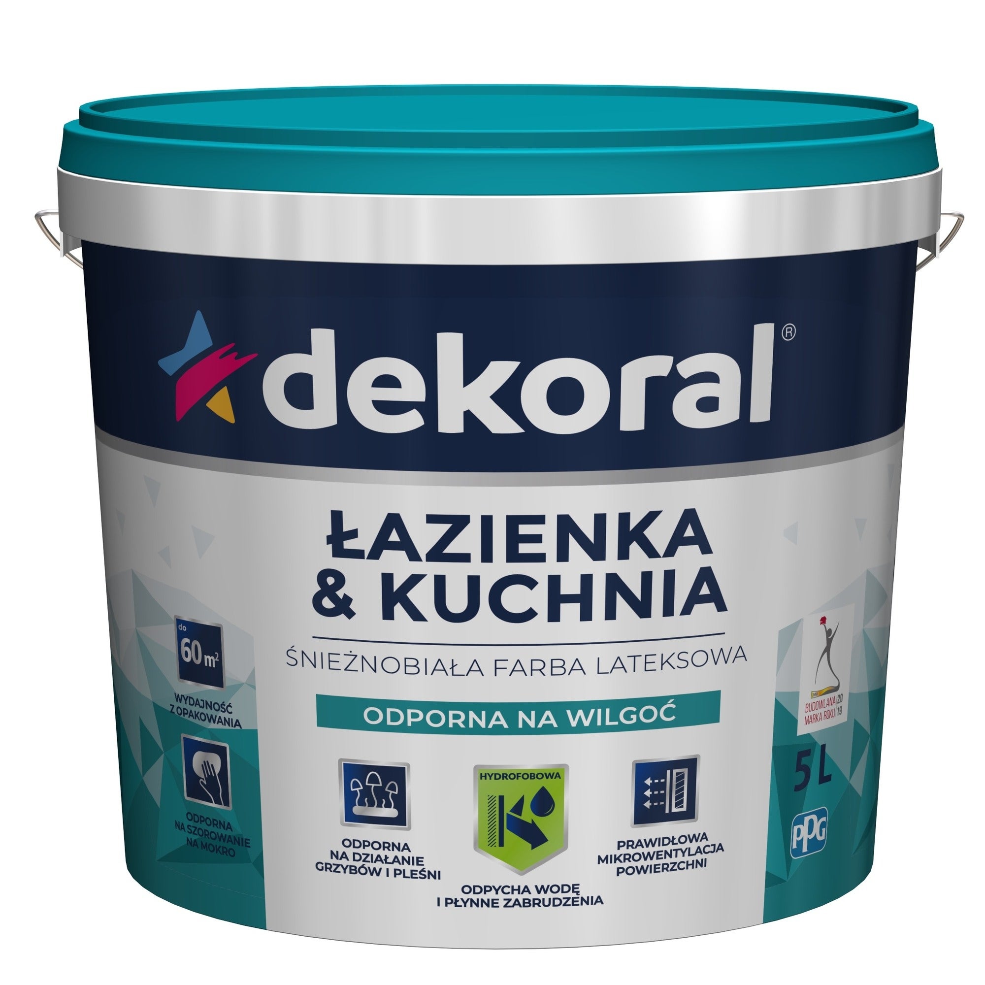 Farba Dekoral Łazienka & Kuchnia biała 3l 2