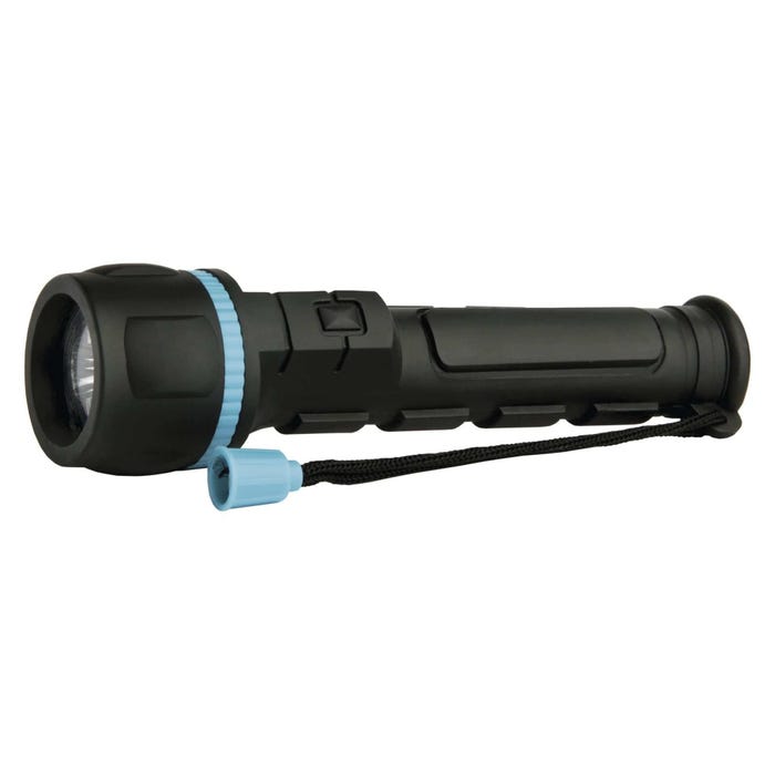 Latarka ręczna LED Bateryjna 2xAA, 20Lm, czas pracy min 30h, IP43, zasięg 35m