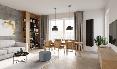 Grzejnik dekoracyjny Niagara 165x44,5 cm, grafitowy 2