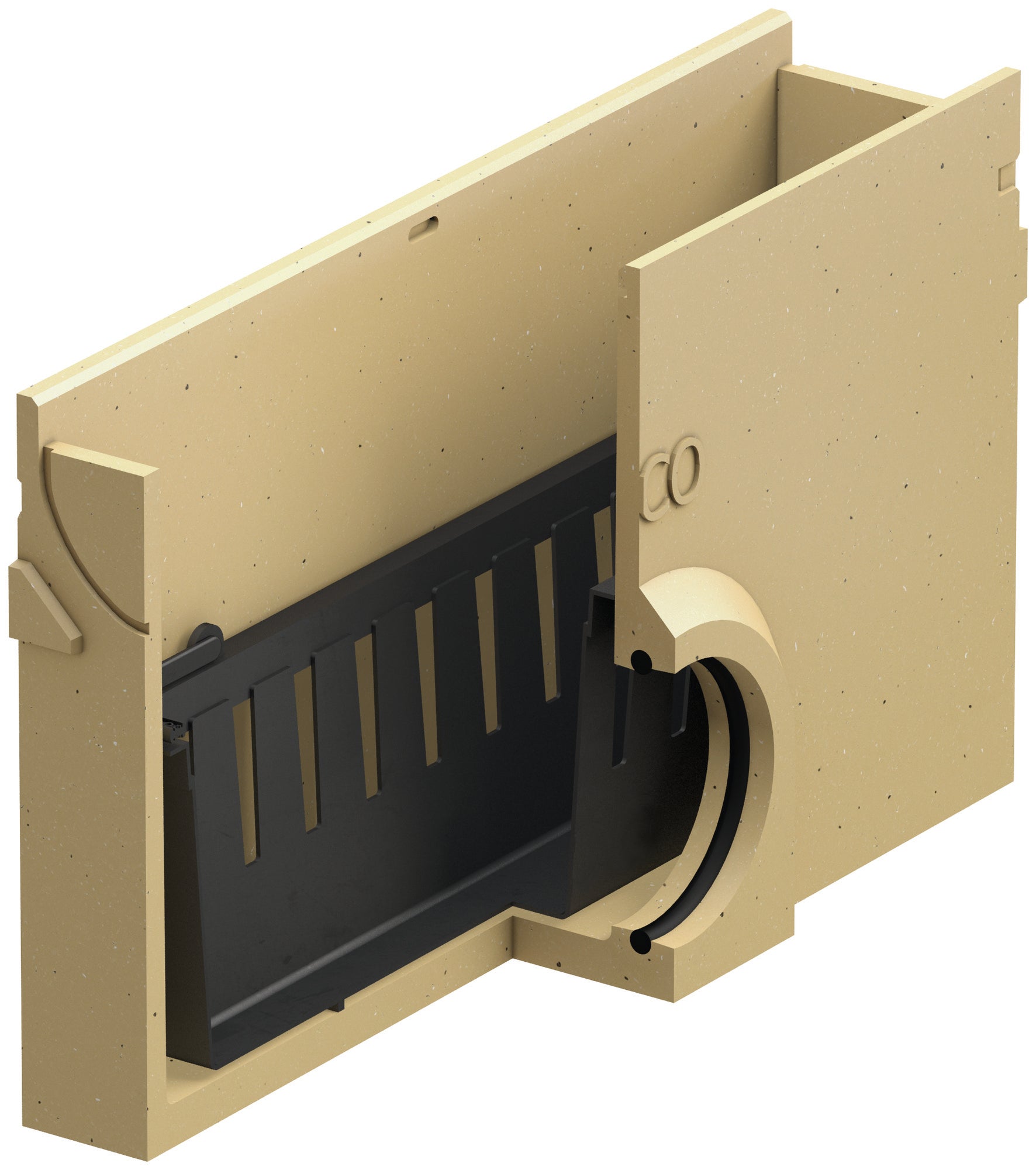 Skrzynka odpływowa z uszczelką ruszt żeliwo H30 polimerbeton