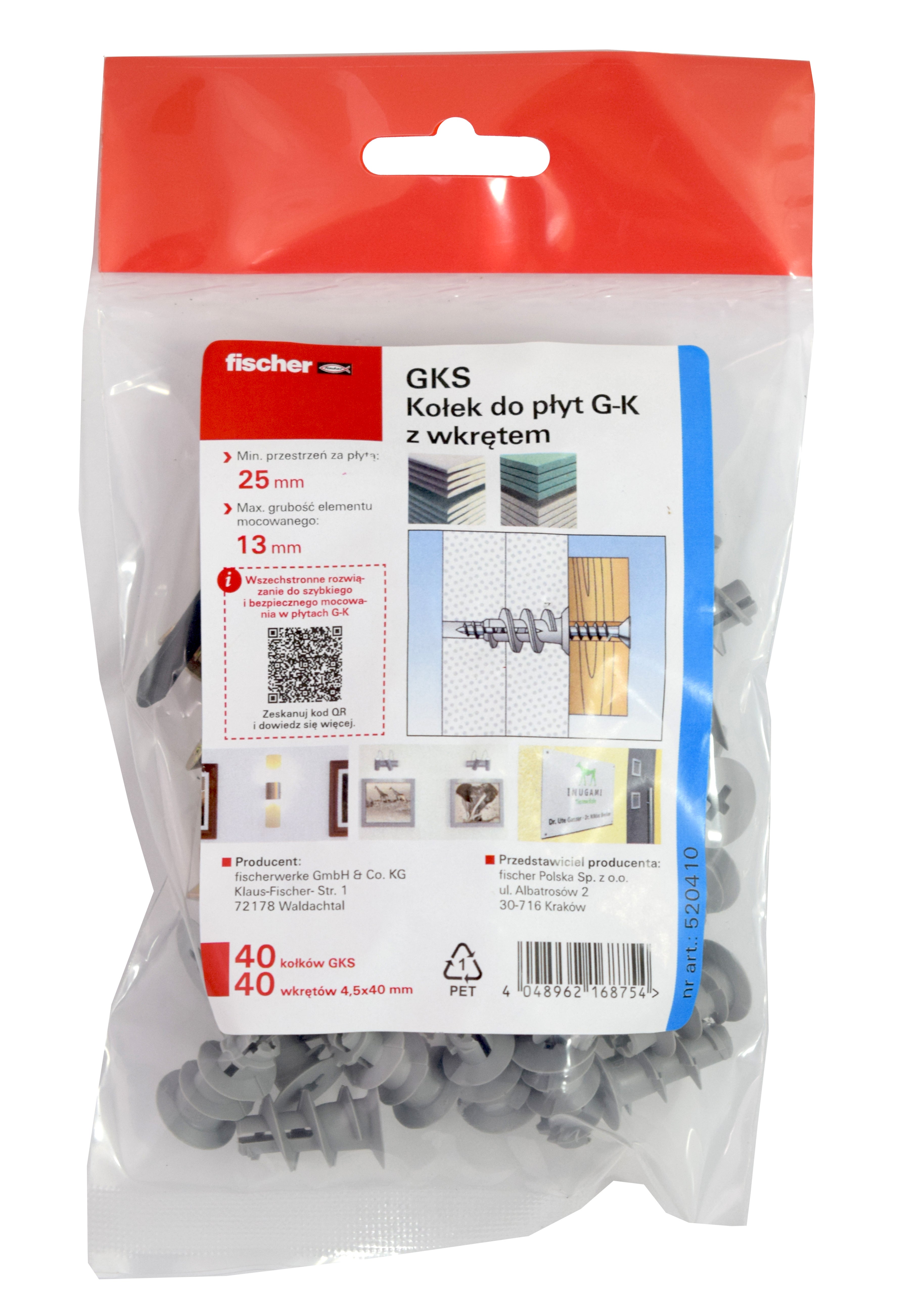 Kołek rozporowy GKS Polybag (40 szt.) 1