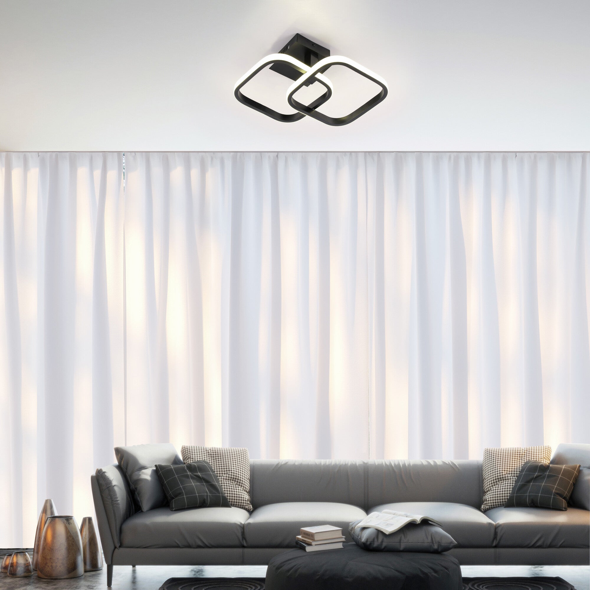 Oprawa sufitowa Robert 25W 3000lm czarna 3