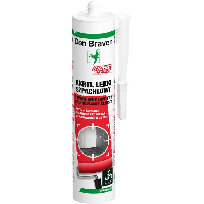 Akryl szpachlowy Den Braven biały 280ml