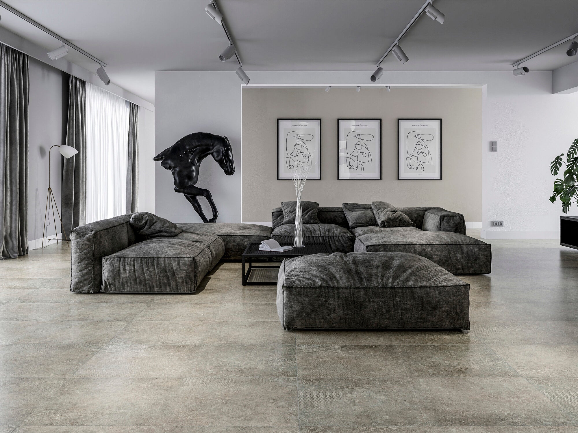 Gres szkliwiony Royal grey 60x60 cm 1.44 m2 1