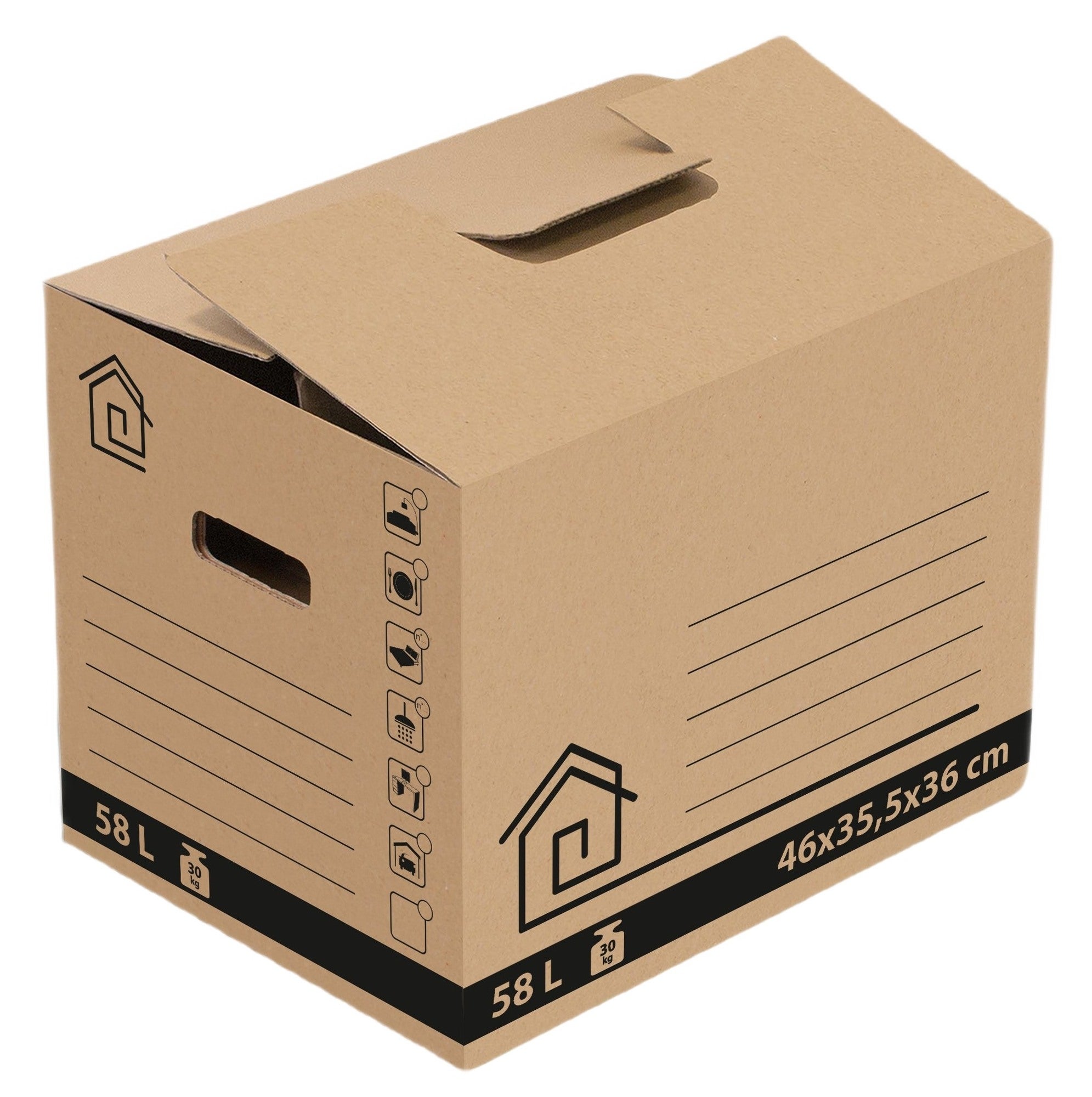 Karton przeprowadzkowy 58L 50x38x40 cm 1