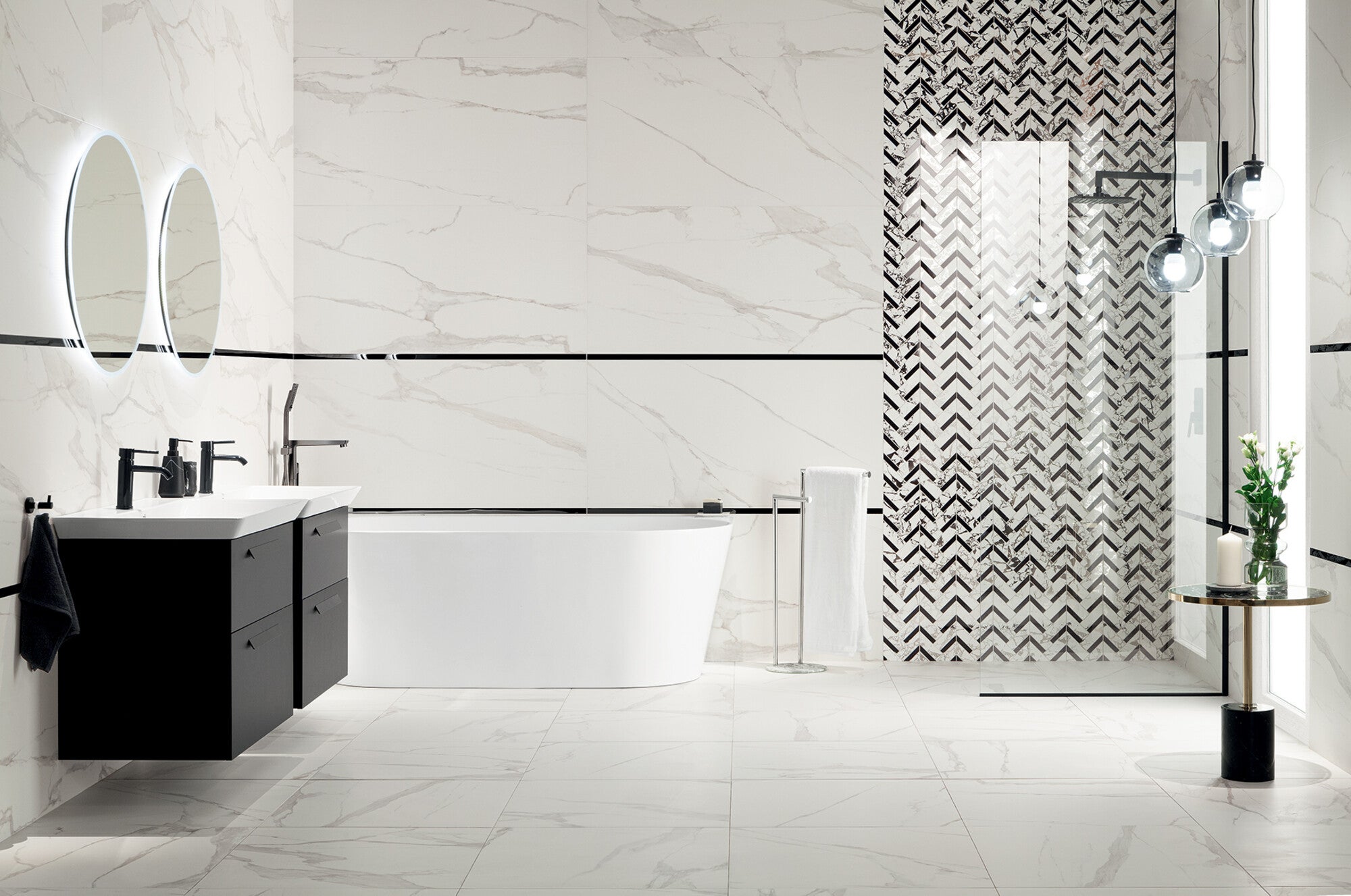 Gres szkliwiony Bonella White 60x120 cm 1.43 m2 2