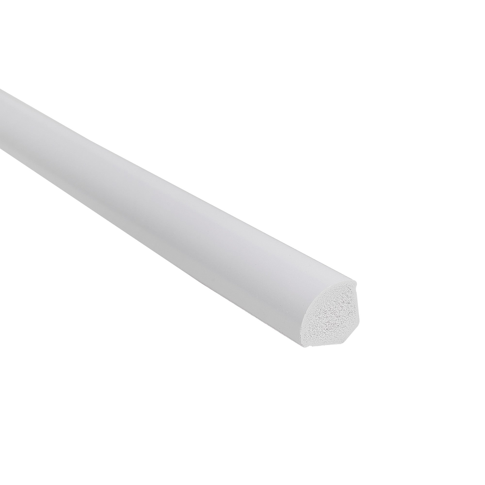 Ćwierćwałek PCV biały 14x14mm 2.5m