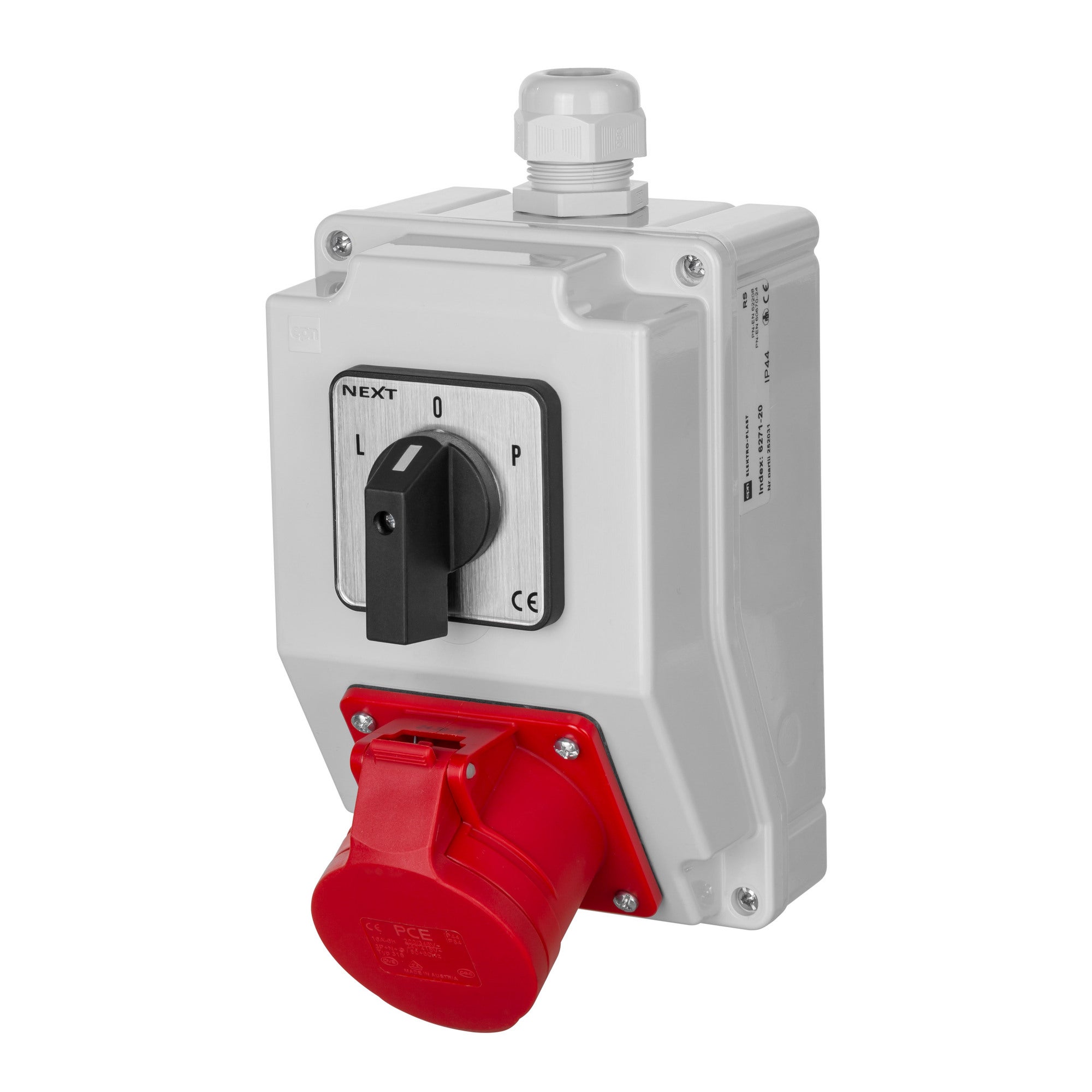 Rozdzielnica z wyłącznikiem L-0-P 16A 3P+N+Z 400V