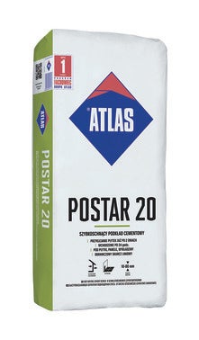 Podkład podłogowy Atlas Postar 20, CT-C20-F4-A9 25 kg, szybkoschnący, 10-80 mm