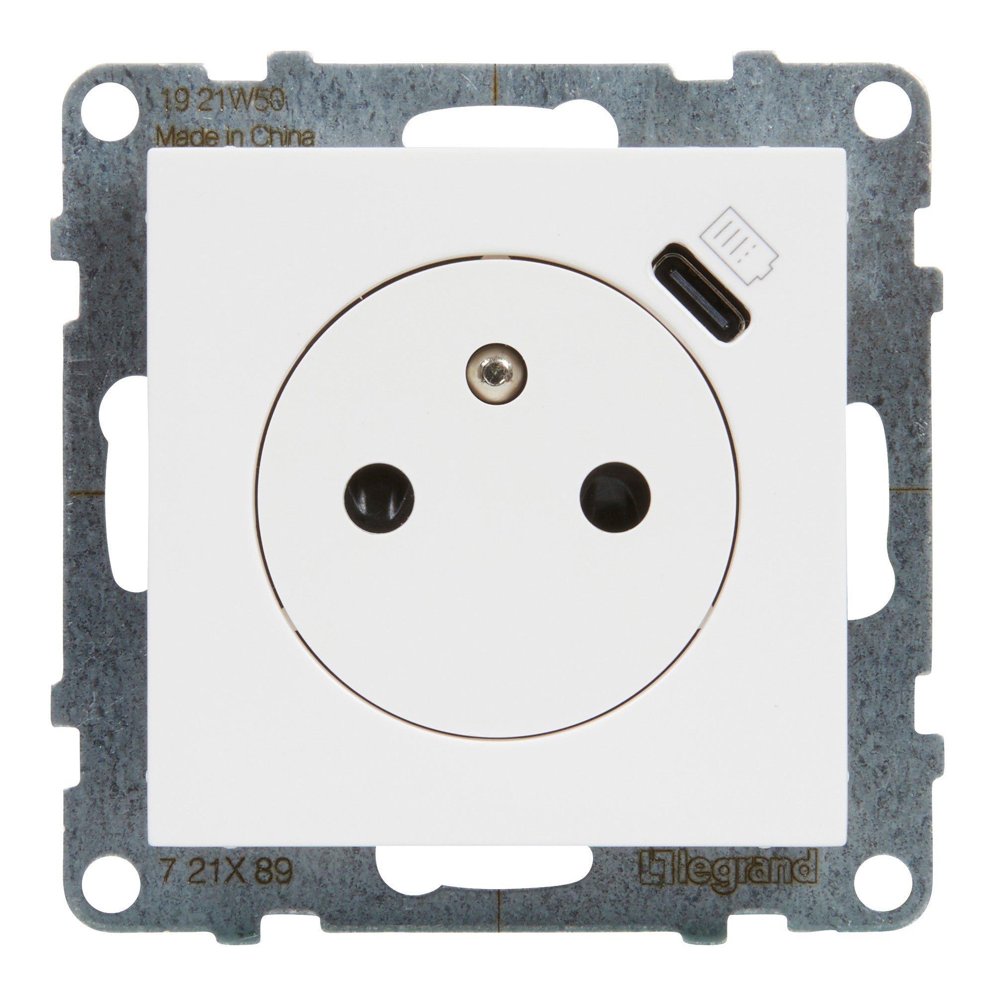 Suno biały gniazdo 2P+Z IUSB-C 0