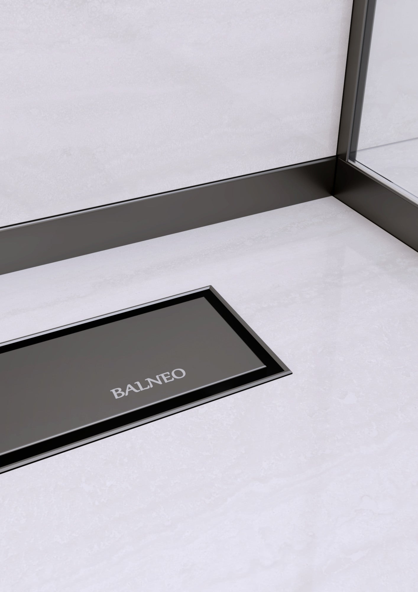 Listwa spadkowa podłogowa czołowa 130 cm czarna 1